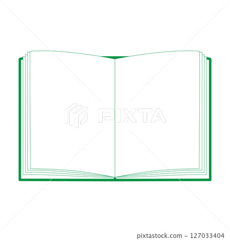 打開的書插圖素材圖示註釋備忘錄綠色簡單 127033404