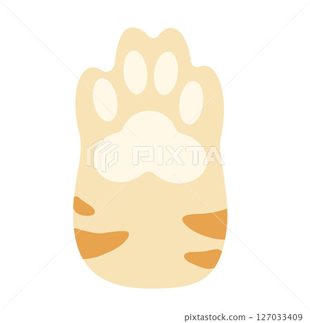 Cute tiger striped cat paw illustration material Paw icon Brown tiger Simple Cute tiger striped cat paw illustration material Paw icon Brown tiger Simple 127033409