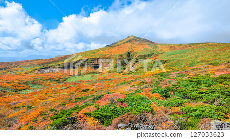 秋季攀登栗駒山(從東栗駒山眺望栗駒山) 秋季攀登栗駒山(從東栗駒山眺望栗駒山) 127033623