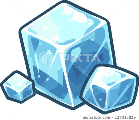 Simple ice illustration Simple ice illustration 127033829
