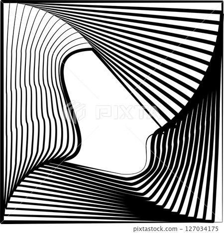 Square rotating blend line modern design, tech, digital, innovation, future Square rotating blend line modern design, tech, digital, innovation, future 127034175