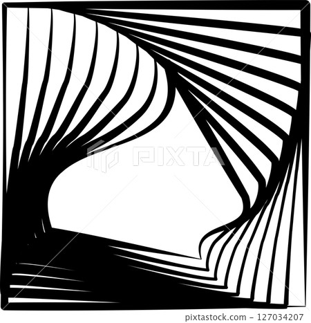 Square rotating blend line modern design, tech, digital, innovation, future Square rotating blend line modern design, tech, digital, innovation, future 127034207