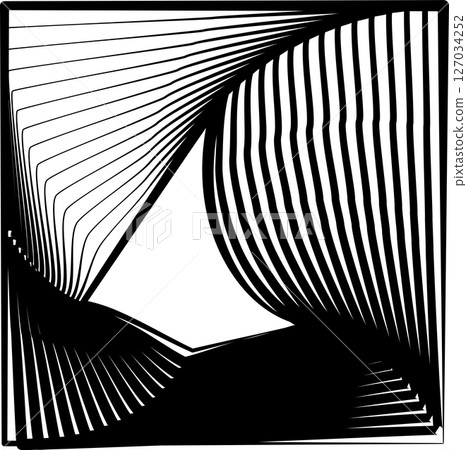 Square rotating blend line modern design, tech, digital, innovation, future 127034252
