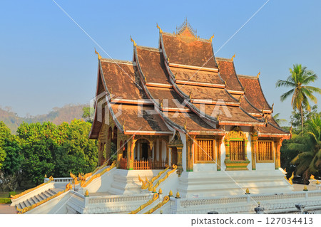 The symbolic temple of Luang Prabang. Wat Xieng Thong The symbolic temple of Luang Prabang. Wat Xieng Thong 127034413