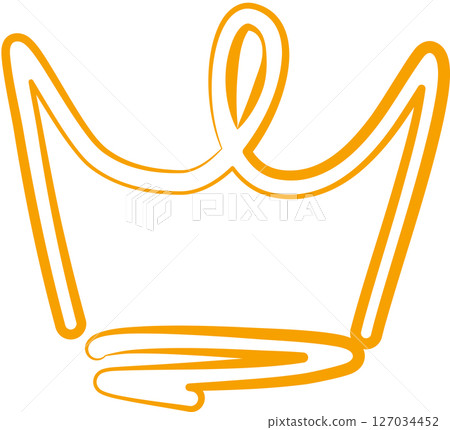 Crown queen or king hand drawn, royal, imperial, monarch Crown queen or king hand drawn, royal, imperial, monarch 127034452