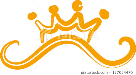 Crown queen or king hand drawn, royal, imperial, monarch Crown queen or king hand drawn, royal, imperial, monarch 127034470