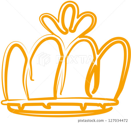 Crown queen or king hand drawn, royal, imperial, monarch Crown queen or king hand drawn, royal, imperial, monarch 127034472