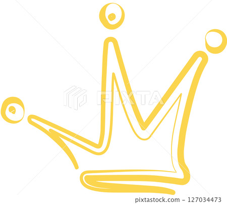 Crown queen or king hand drawn, royal, imperial, monarch Crown queen or king hand drawn, royal, imperial, monarch 127034473