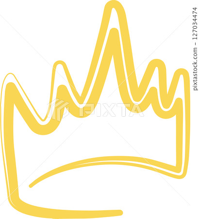 Crown queen or king hand drawn, royal, imperial, monarch Crown queen or king hand drawn, royal, imperial, monarch 127034474