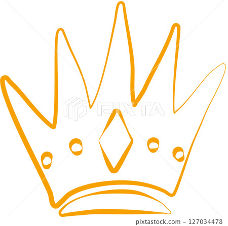 Crown queen or king hand drawn, royal, imperial, monarch Crown queen or king hand drawn, royal, imperial, monarch 127034478