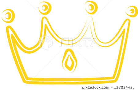 Crown queen or king hand drawn, royal, imperial, monarch Crown queen or king hand drawn, royal, imperial, monarch 127034483