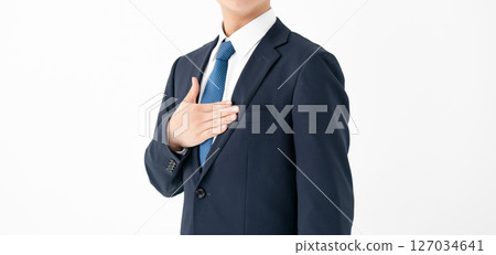 年輕男性商務手 127034641