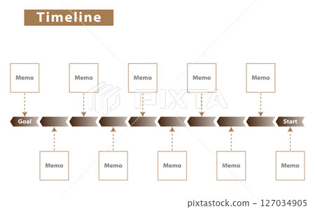 Business illustrations for planning and timeline Business illustrations for planning and timeline 127034905