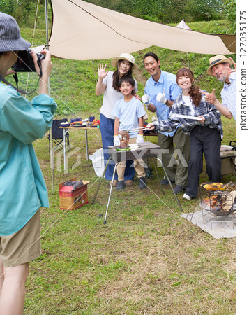 Camping for everyone from young people to seniors 127035175