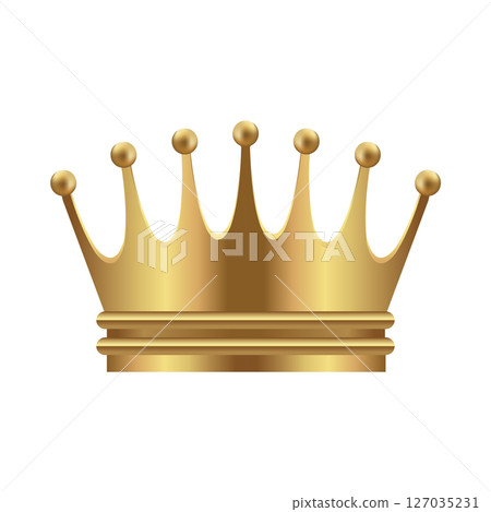 Gold metallic / ranking crown vector illustration Gold metallic / ranking crown vector illustration 127035231