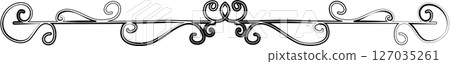 Decorative border set. Floral and vintage Decorative border set. Floral and vintage 127035261