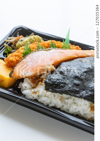 鮭魚海藻便當、便利商店便當 127035364