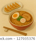 美味的拉麵和餃子 127035376
