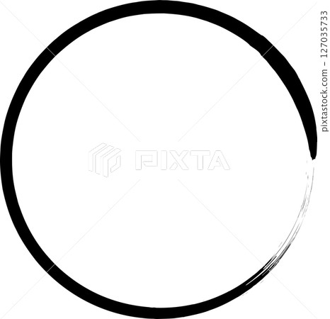 Set of circle frames brush strokes 127035733