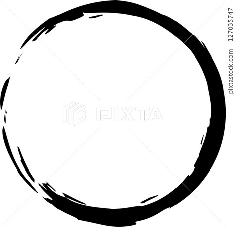 Set of circle frames brush strokes 127035747