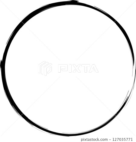 Set of circle frames brush strokes 127035771
