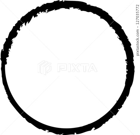 Set of circle frames brush strokes 127035772