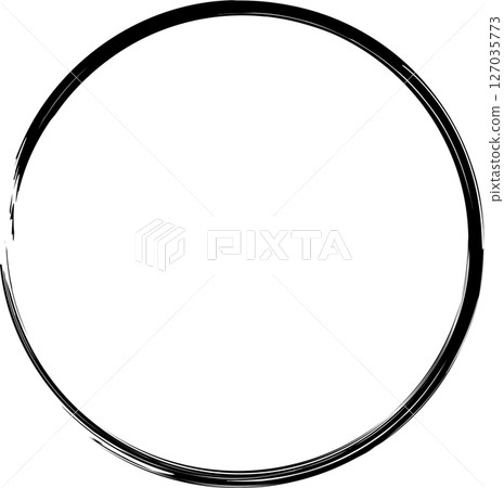 Set of circle frames brush strokes 127035773