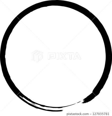 Set of circle frames brush strokes 127035781