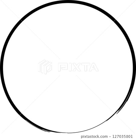 Set of circle frames brush strokes Set of circle frames brush strokes 127035801