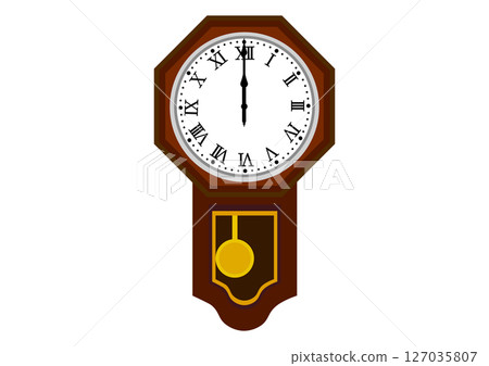 0 o'clock (12 o'clock) wall clock 0 o'clock (12 o'clock) wall clock 127035807