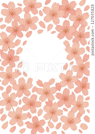 A message card with a photo in the center 127035828