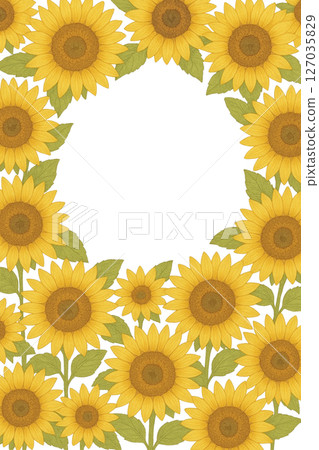 A message card with a photo in the center A message card with a photo in the center 127035829