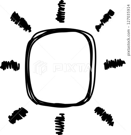 Sun drawing icon. Hand drawn set 127035914