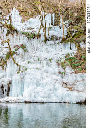 Icicles of Misotsuchi in Otaki, Chichibu City, Saitama Prefecture 127035984