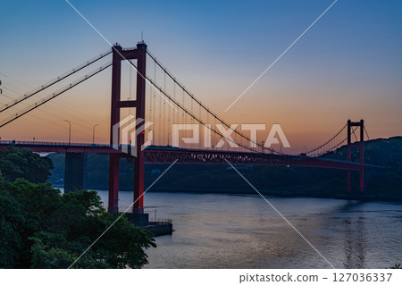 (Nagasaki Prefecture) Hirado Bridge at dawn (Nagasaki Prefecture) Hirado Bridge at dawn 127036337