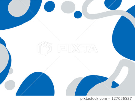 Blue and grey fluid frame Blue and grey fluid frame 127036527