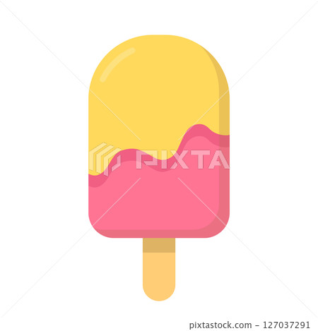 Summer festival pink and yellow swirl ice bar Summer festival pink and yellow swirl ice bar 127037291