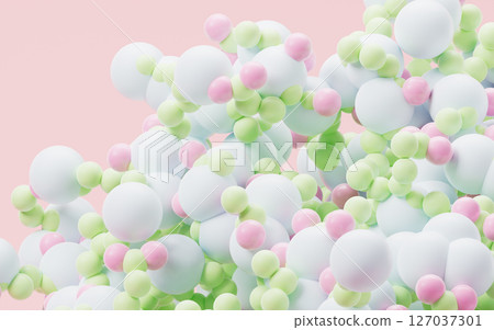 Abstract dense particles spheres background, 3d Abstract dense particles spheres background, 3d 127037301