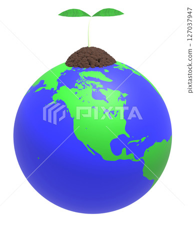 Environmental image material of earth and sprouts, USA Environmental image material of earth and sprouts, USA 127037947