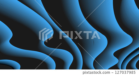 Abstract background of voluminous wavy lines. Blue waves template for creative design Abstract background of voluminous wavy lines. Blue waves template for creative design 127037985