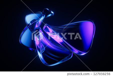 Abstract gradient glass geometry background, 3d Abstract gradient glass geometry background, 3d 127038256