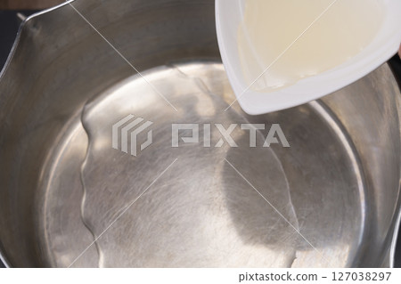The process of making ginger tsukudani The process of making ginger tsukudani 127038297