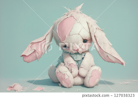 Tattered stuffed rabbit Tattered stuffed rabbit 127038323