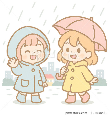 Rain/rainy season illustration material 127038410