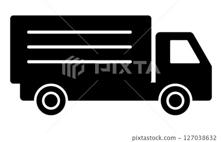 簡單的送貨卡車象形圖 127038632