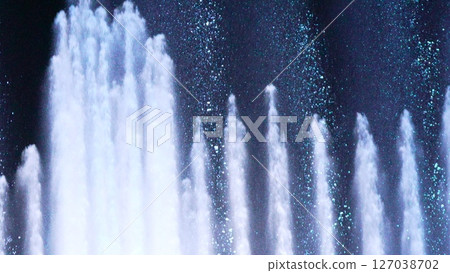 Fountain Water Show Night Illumination: Bellagio Las Vegas dazzling nighttime spectacle. Fountain Water Show Night Illumination: Bellagio Las Vegas dazzling nighttime spectacle. 127038702
