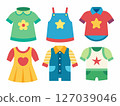 kids clothes in a baby clothes 127039046