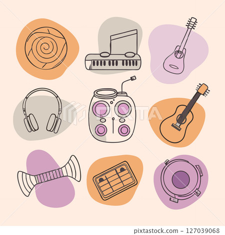 set of musical instruments set of musical instruments 127039068