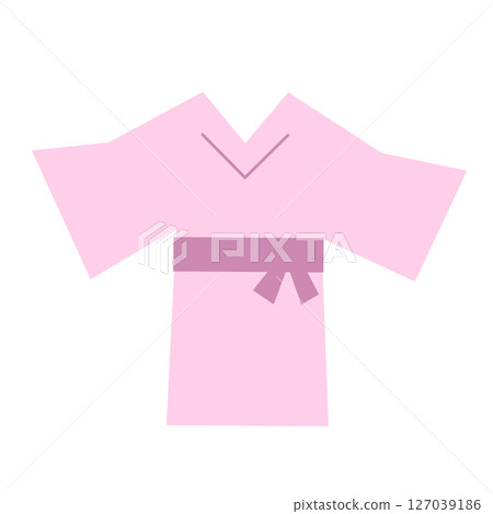 A simple pink yukata illustration A simple pink yukata illustration 127039186
