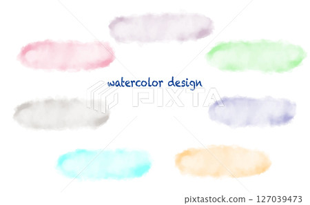 彩色水彩語音氣泡向量插圖集 127039473